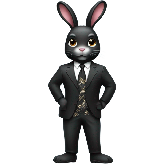 Black bunny play boy emoji