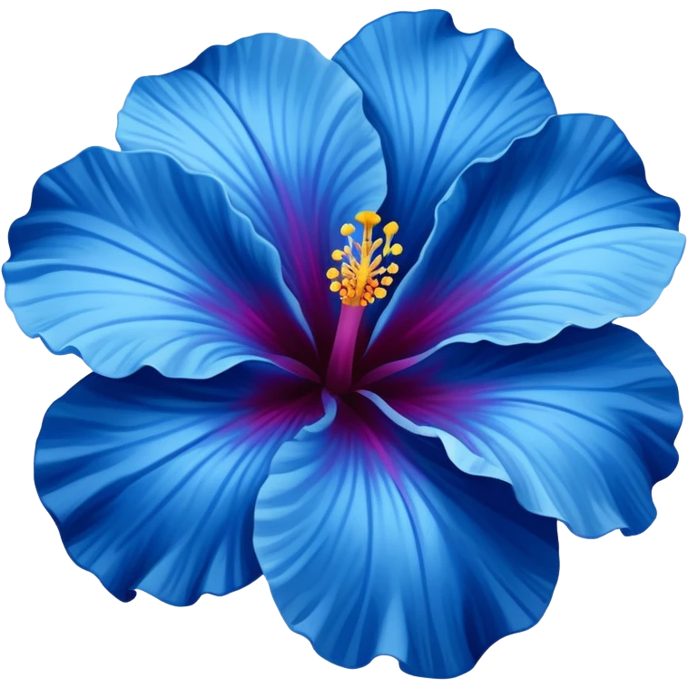 Blue hibiscus flower emoji