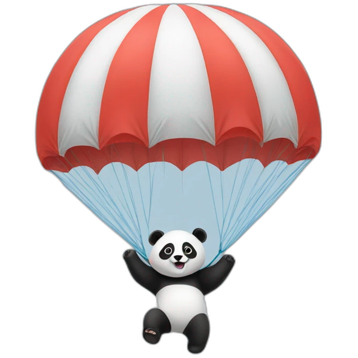 panda en parachute  emoji