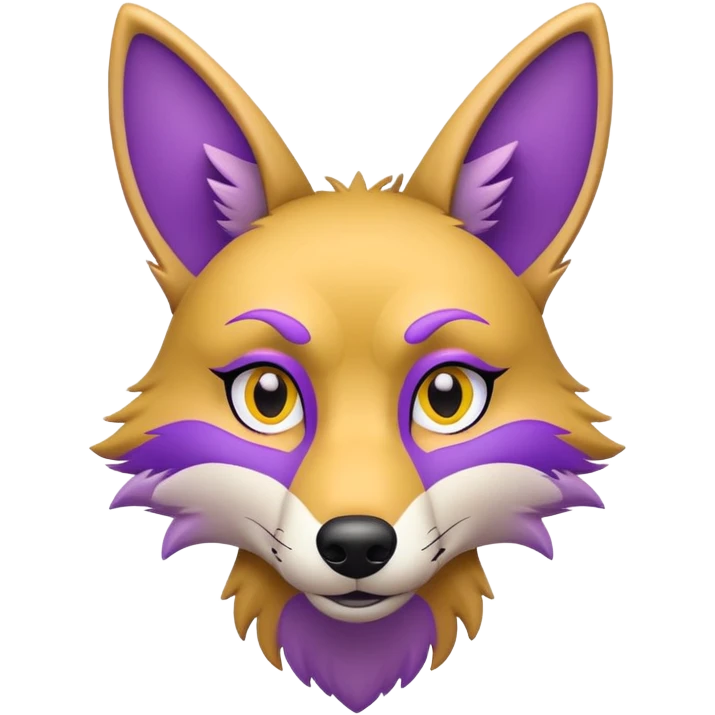 wylie coyote with yellow and purple  emoji
