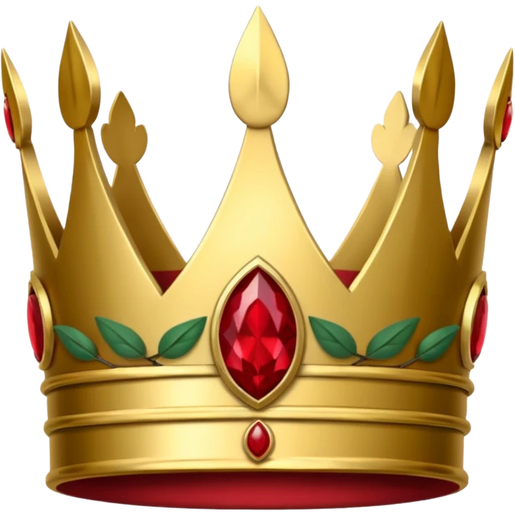 Gold laurel crown with crimson core. emoji