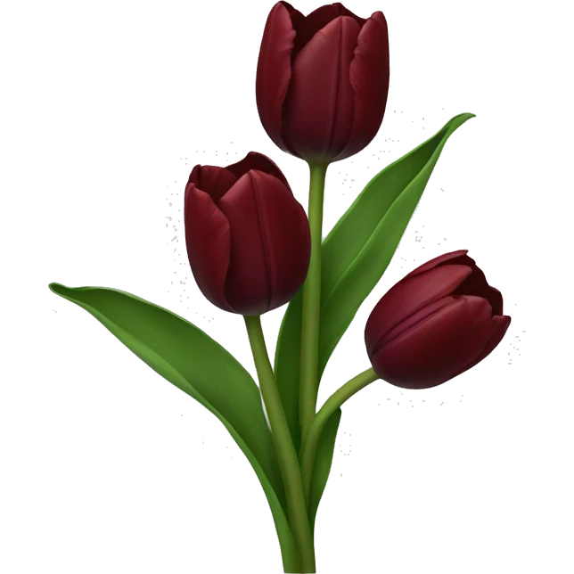 Dark red tulip emoji