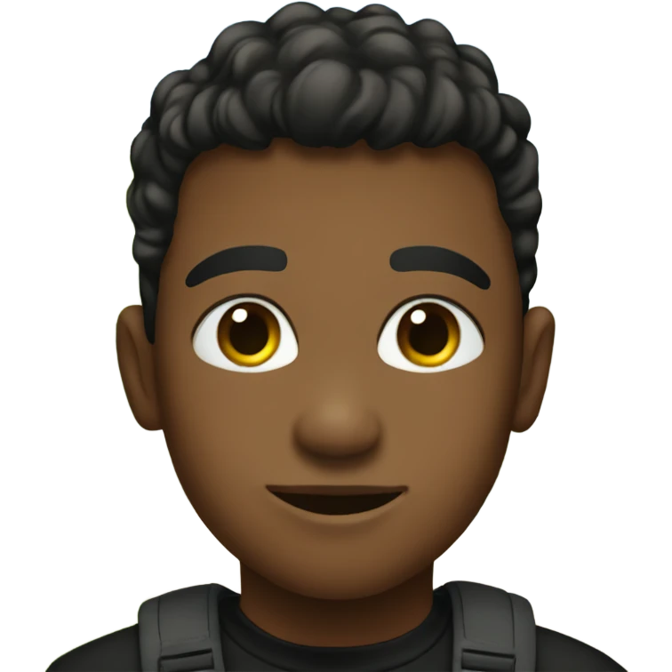 boy with black shirt outdoors emoji