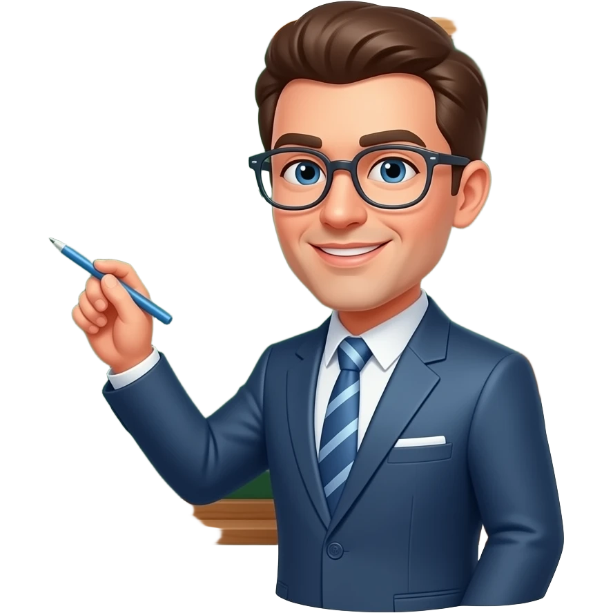 teacher writing letters "a, e, i, o, u" on board emoji