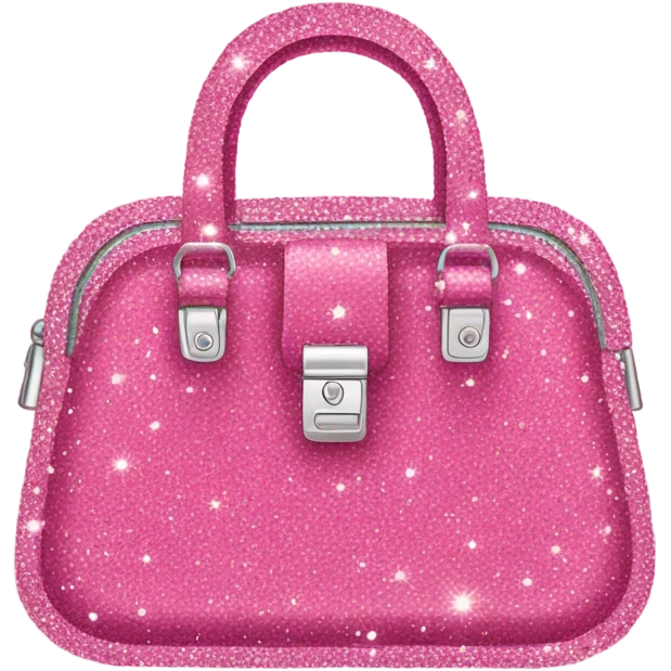 Pink purse with gun and glitter  emoji