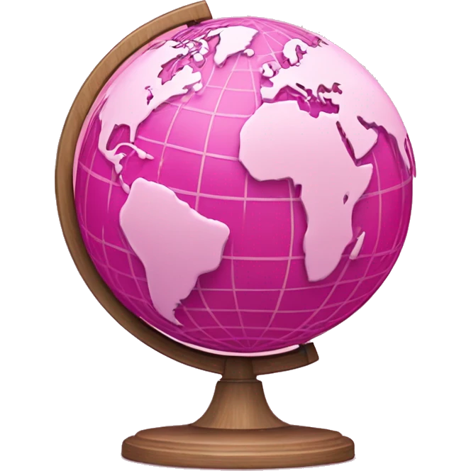 Pink and light pink,  network, world globe, insanely detailed  emoji