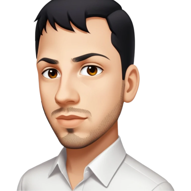 male, wearing a white open formal shirt emoji