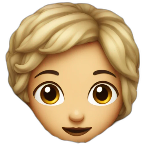 Cute girl on pillow emoji