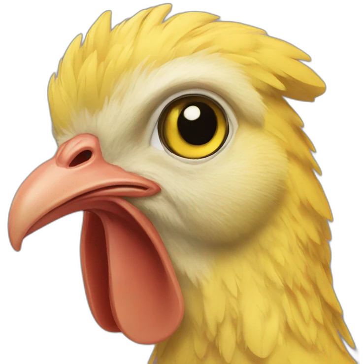 yellow chicken face emoji