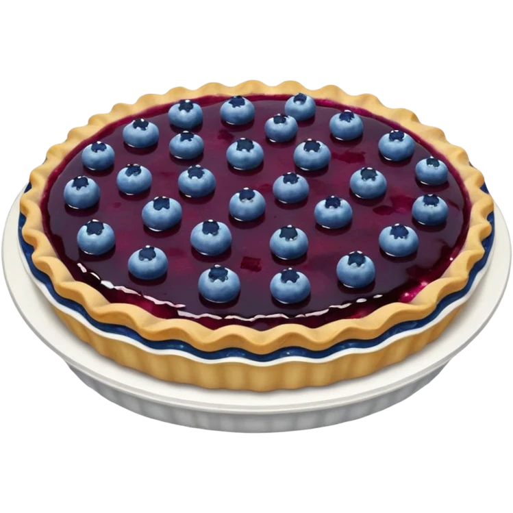 Make an emoji of a blueberry pie (small) that's broken off a bit so you can see the blueberry jam emoji