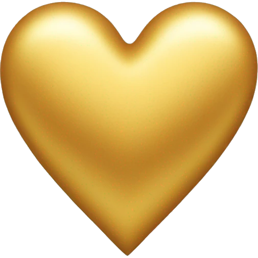 golden color heart emoji