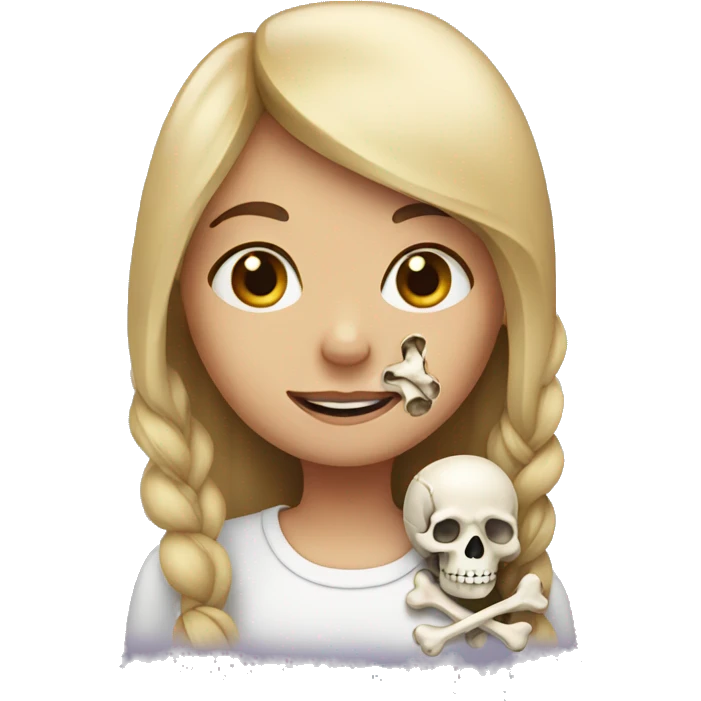 Girl with a bone  emoji