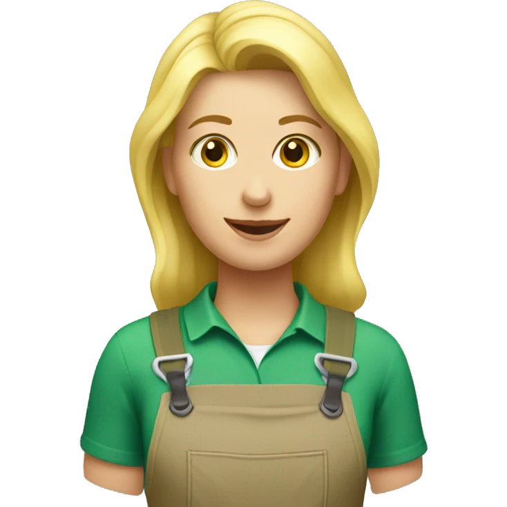 Blonde woman gardener emoji