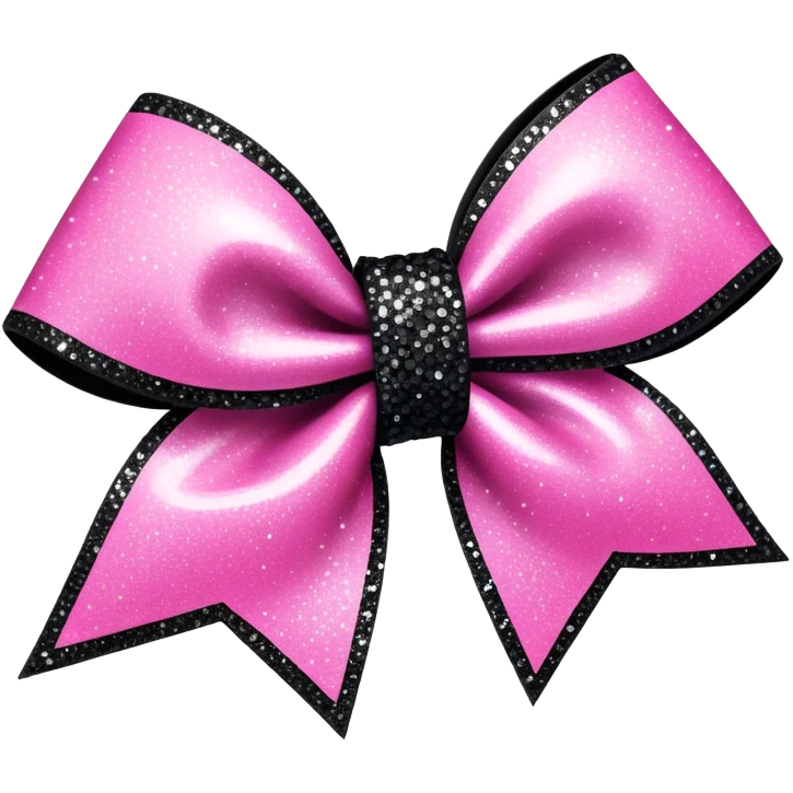 pink and black glitter bow emoji
