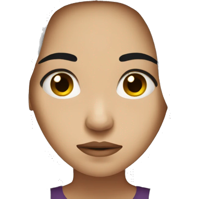sad women with dark long hair emoji