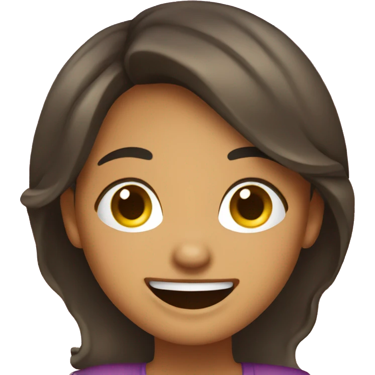 Happy laughing crying Latina girl  emoji