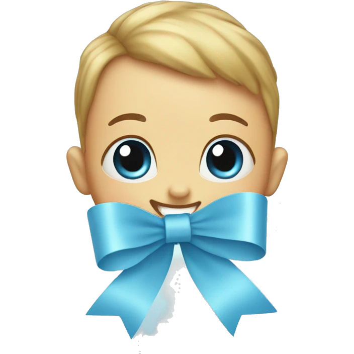 baby blue ribbon  emoji