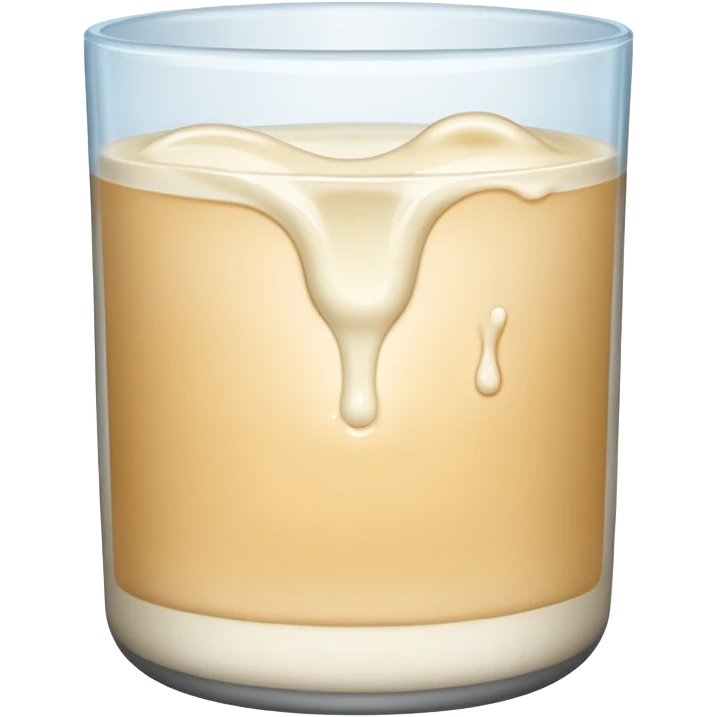 make me iOS style emoji of stomach half filled by milk emoji
