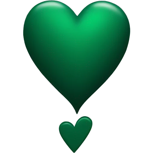 Dark green heart emoji