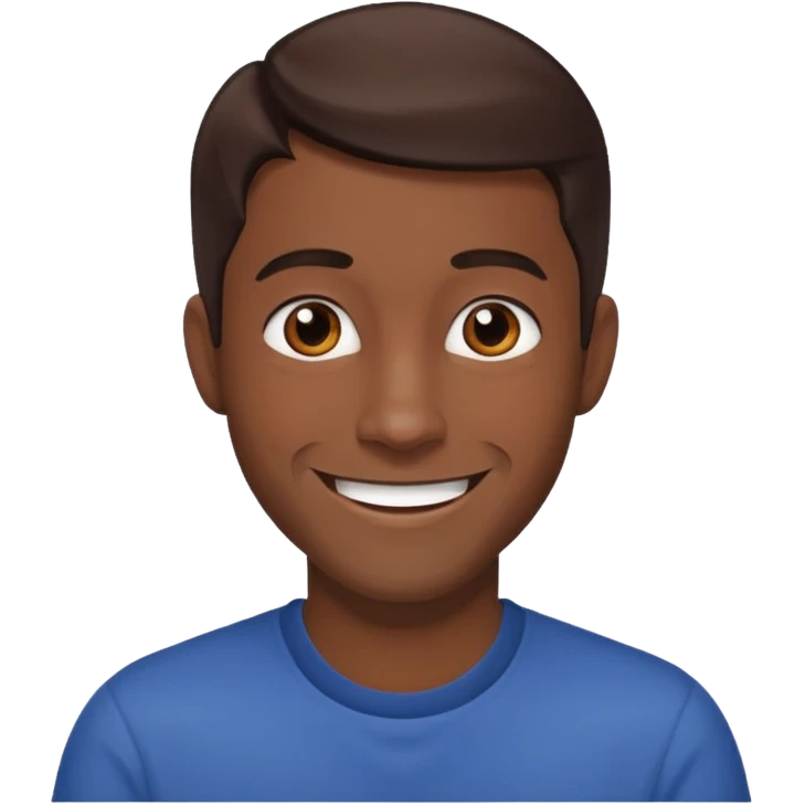 Keith Robinson with dark brown hair emoji