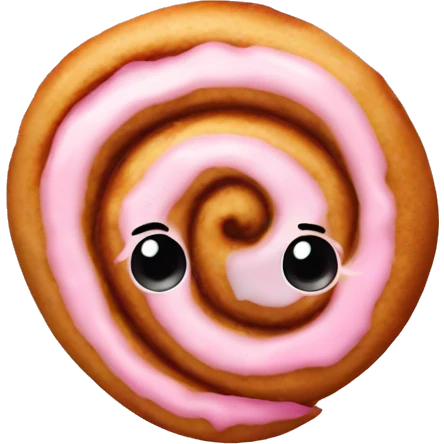 Pink cinnamon roll emoji
