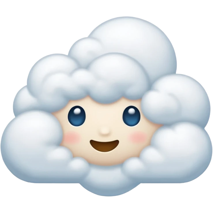 white puff object emoji