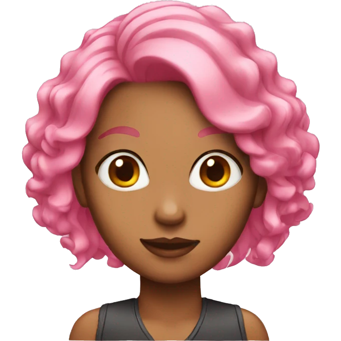 woman pink hair emoji
