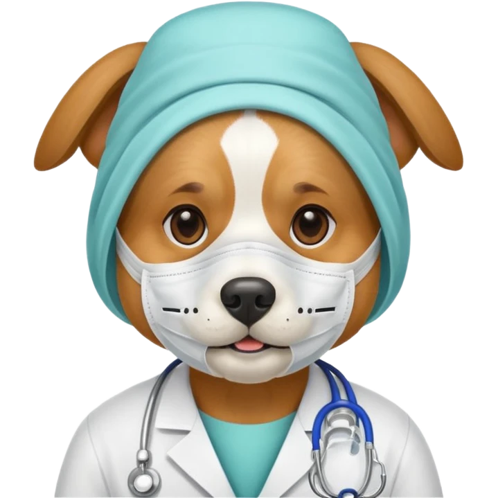 doctor dog Wearing Medical Mask emoji