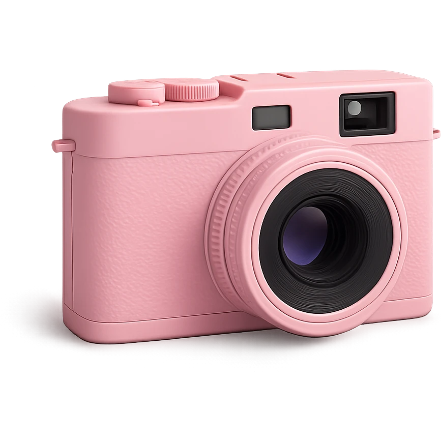 pink camera emoji