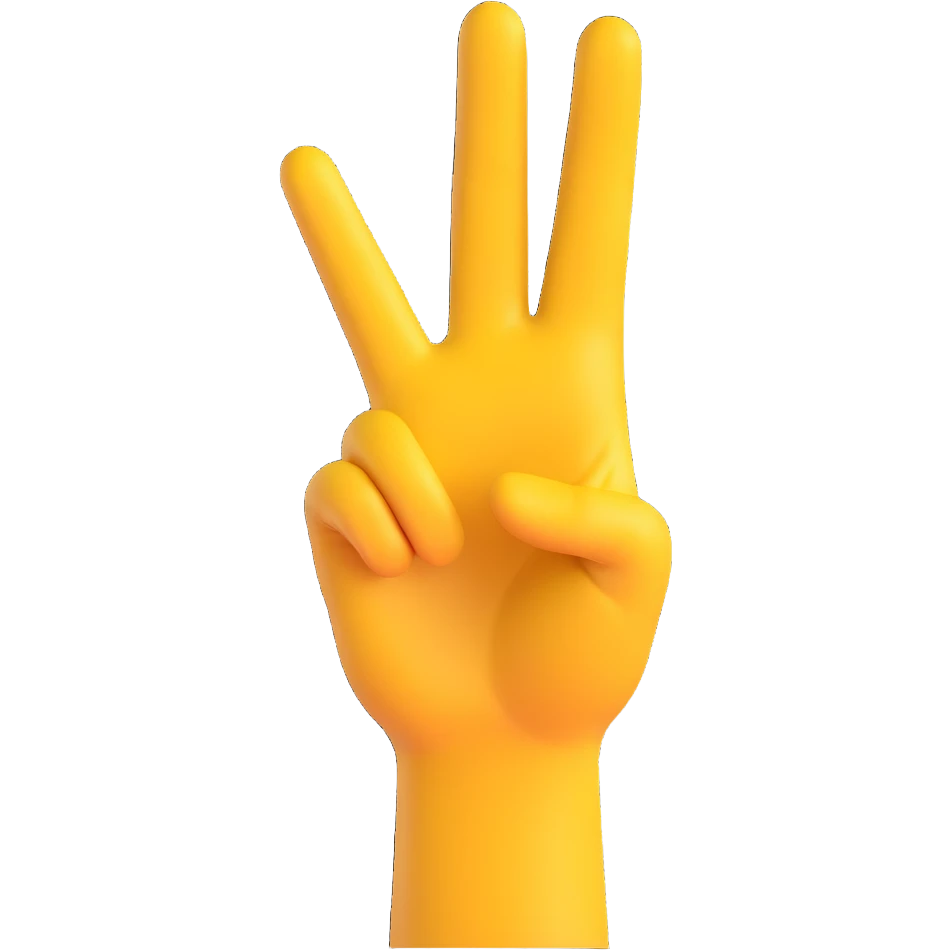 hand making the 'OK' gesture, golden yellow skin tone, 3D emoji style emoji