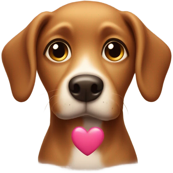 Dog heart eyes emoji