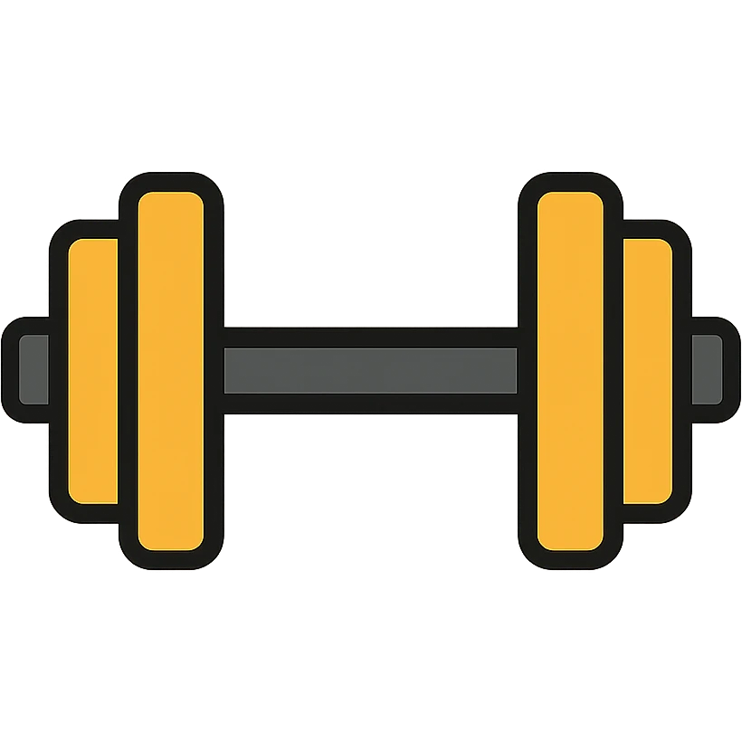 gym icon in gold and black, classic style emoji