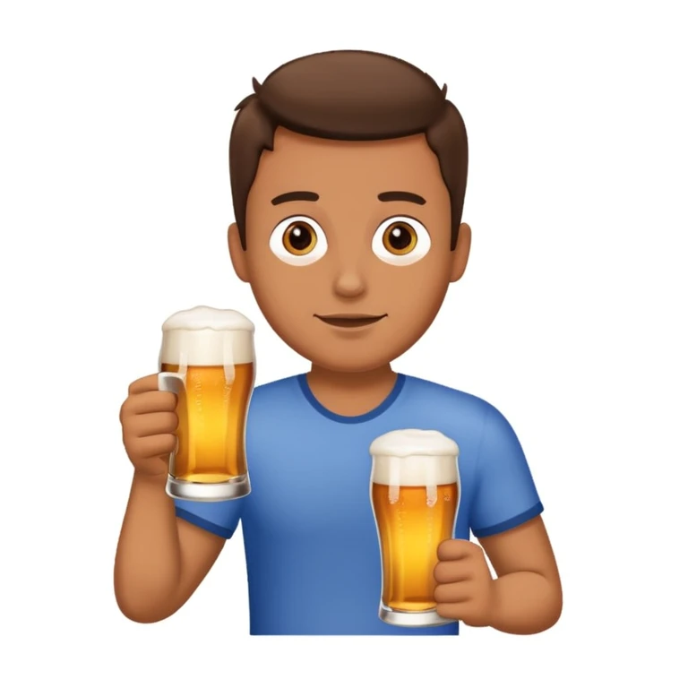 man and beer emoji