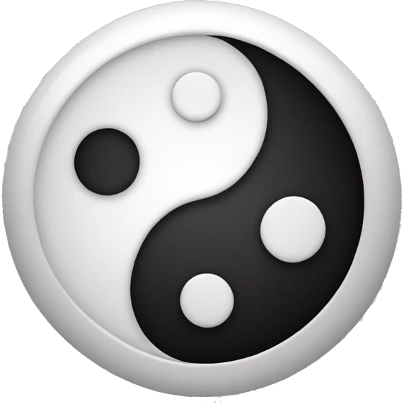 yin yang with no circle emoji