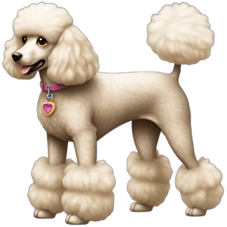 Dog Standart Poodle full-height emoji