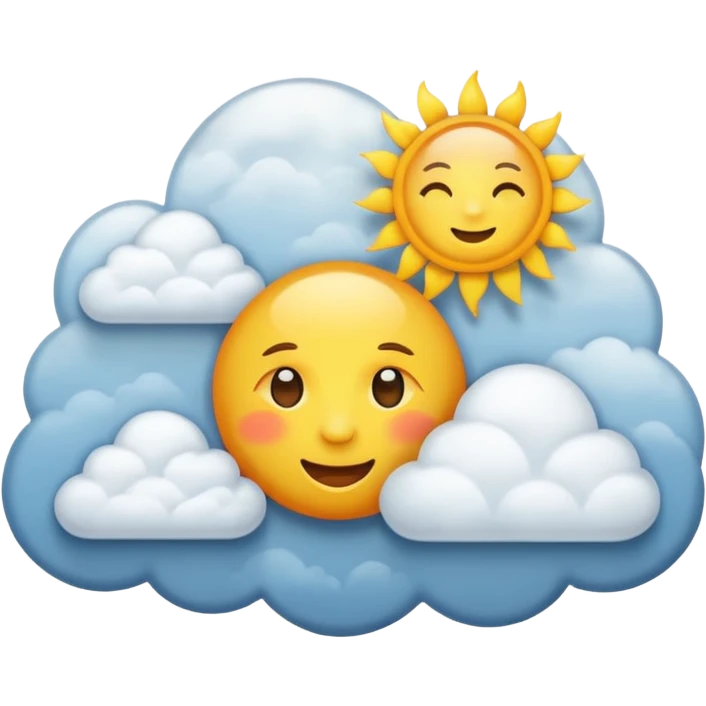 sun peeking through clouds emoji