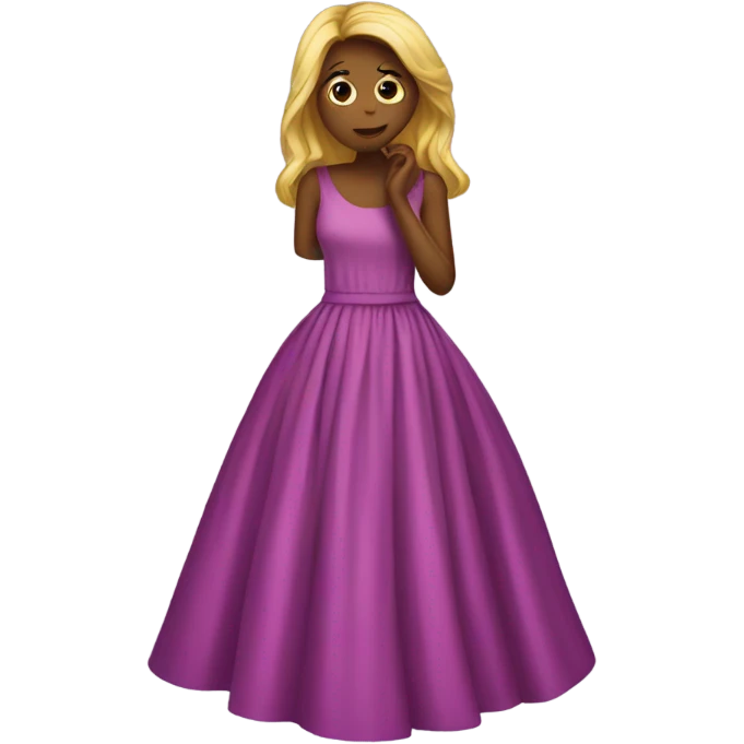 Shy dress emoji