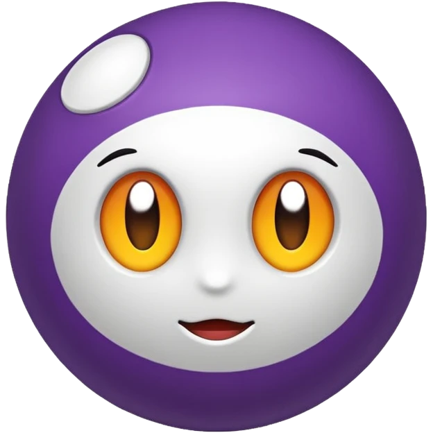 bola branco e roxa emoji