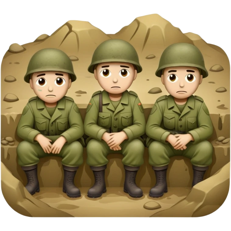 3 guys in trenches emoji