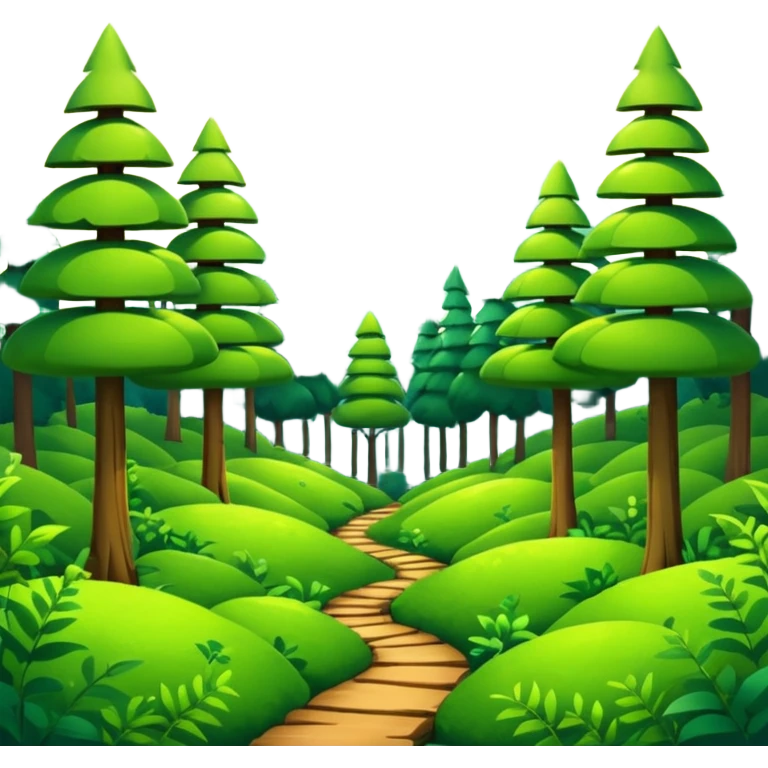 Abstract solarpunk clearing" an open space in a forest, light, spacious, minimal. emoji