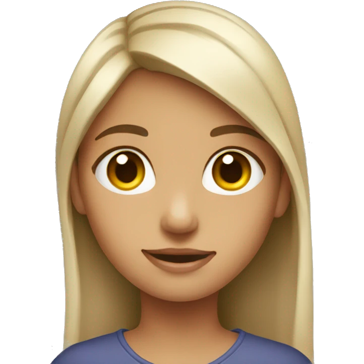 girl with dot in neck emoji