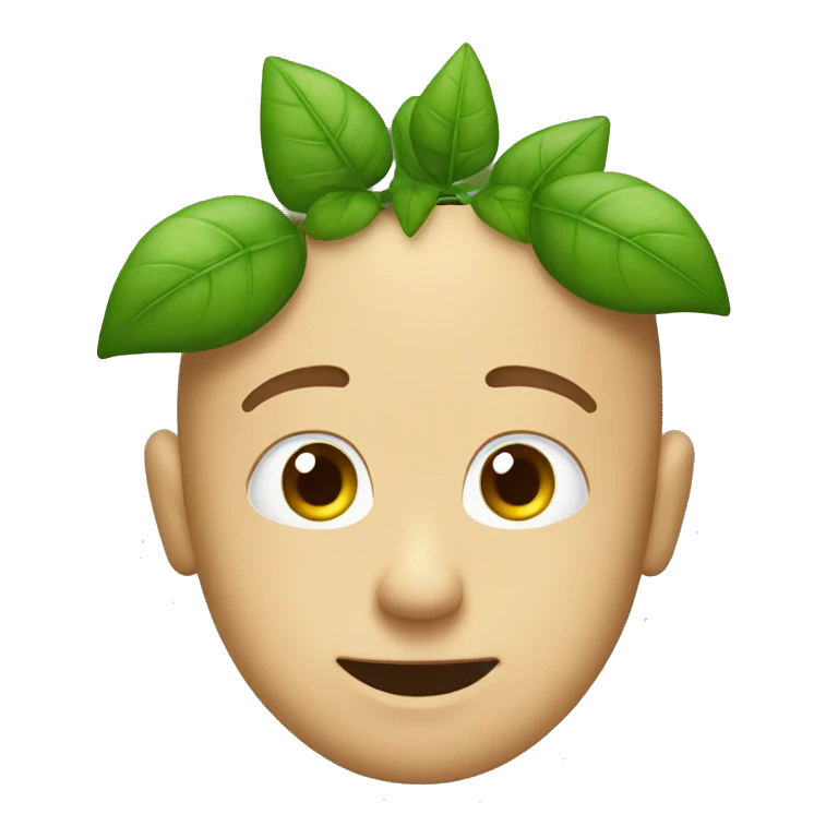 Una testa che esce fuori da una pianta emoji