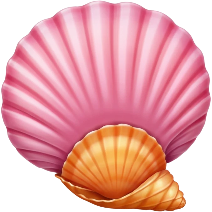 Cute pink seashell emoji