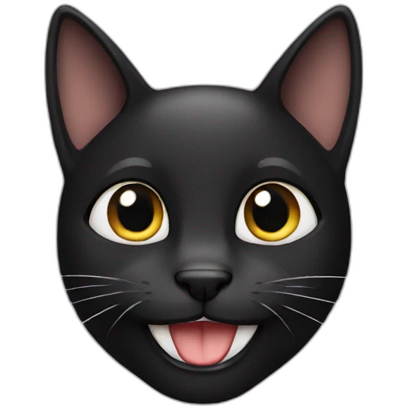 black cat smiling emoji