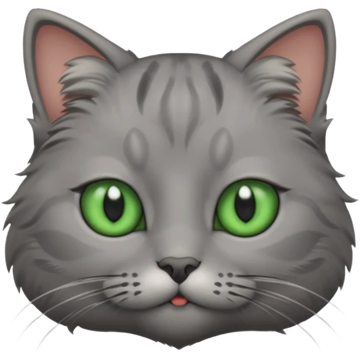 a gray cat with eyes on its FOREHEAD emoji