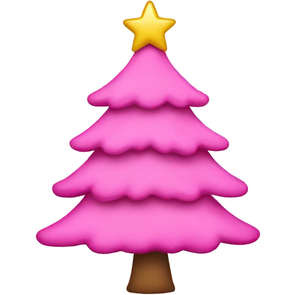 Pink Christmas tree emoji