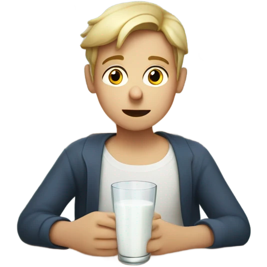Drinking too much milk emoji