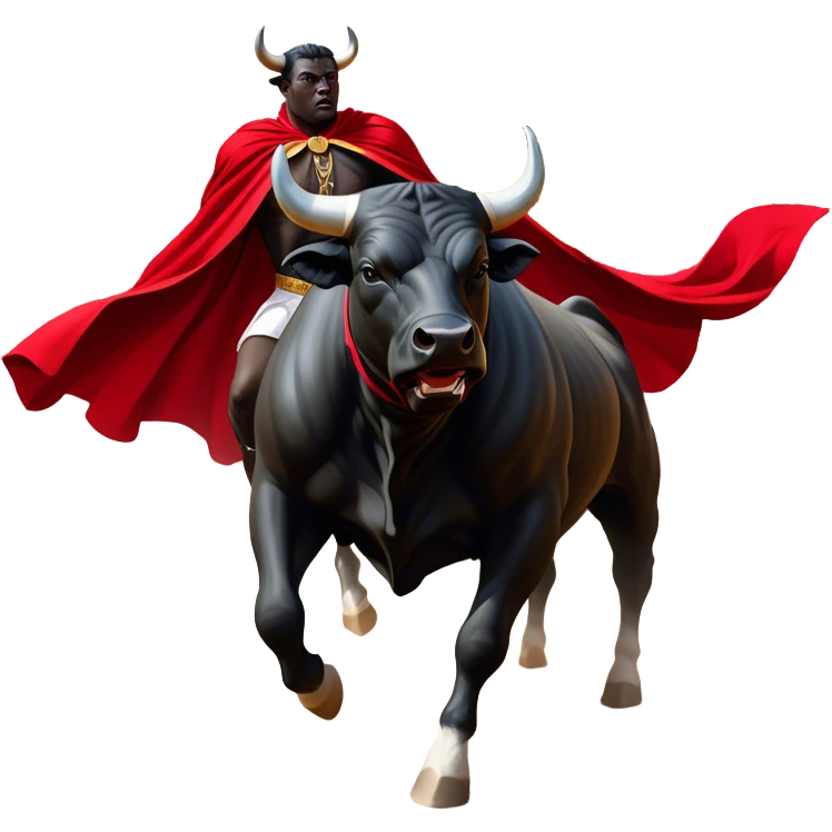 ​Cinematic Realistic black charging bull, against a matador depicted in a flowing red cape, captured in the dramatic moment of confronting a charging bull in a traditional bullring, rendered with dynamic motion and dramatic lighting that encapsulates the intensity and artistry of the spectacle, emoji