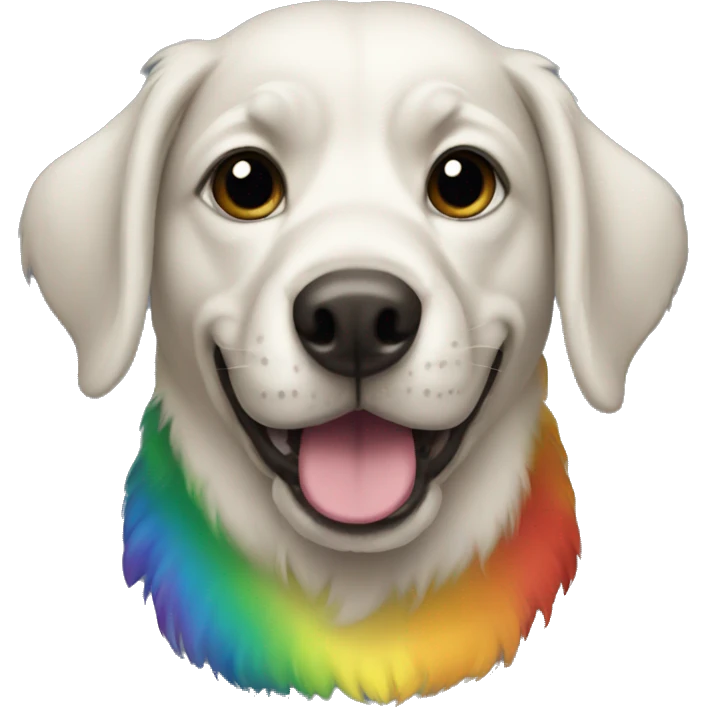 Rainbow dog emoji