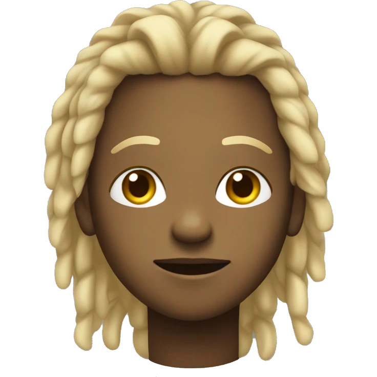 Blonde haired black boy in shirt with dreads emoji